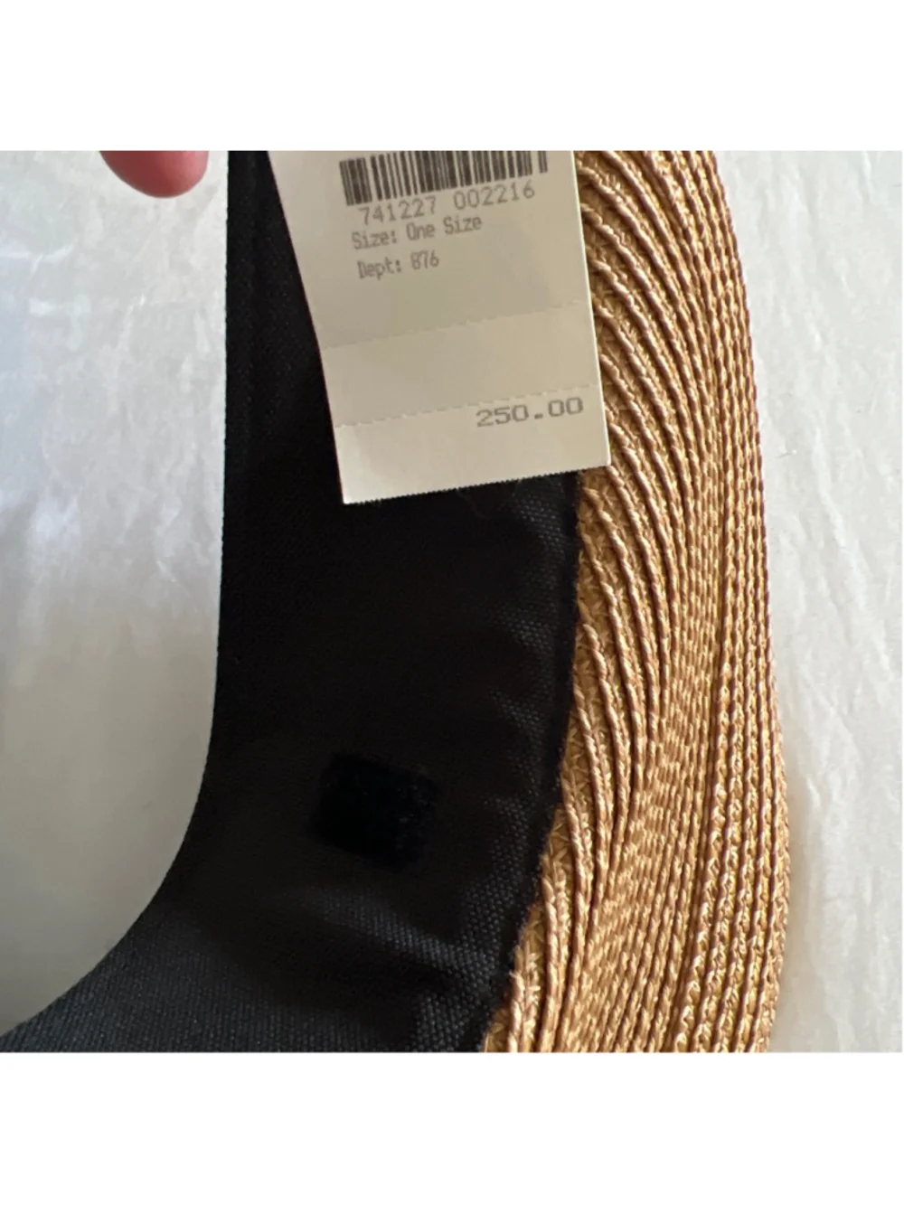 Eric Javits Squishee Straw Champ Custom Fit Visor One Size Natural/Black NWT - Picture 6 of 6